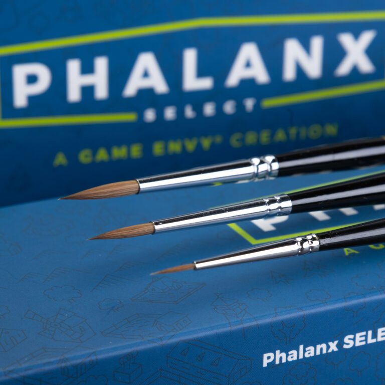 Game Envy Phalanx SELECT Kolinsky Sable 3-Brush Set | GrognardGamesBatavia