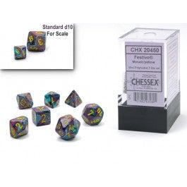 CHX20450 Mini Dice Festive Mosaic/Yellow | GrognardGamesBatavia