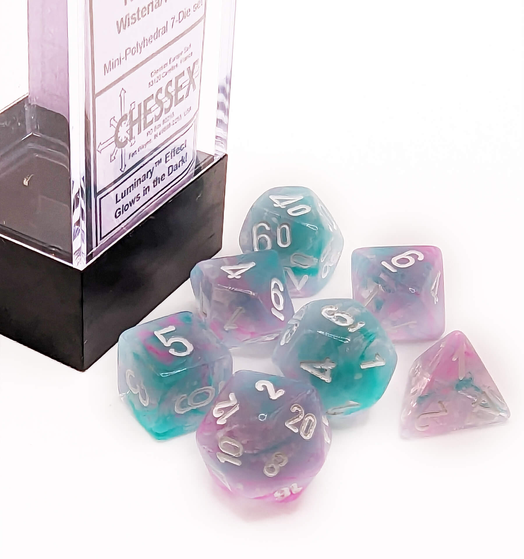 CHX20545 Mini Dice Nebula Wisteria/White | GrognardGamesBatavia