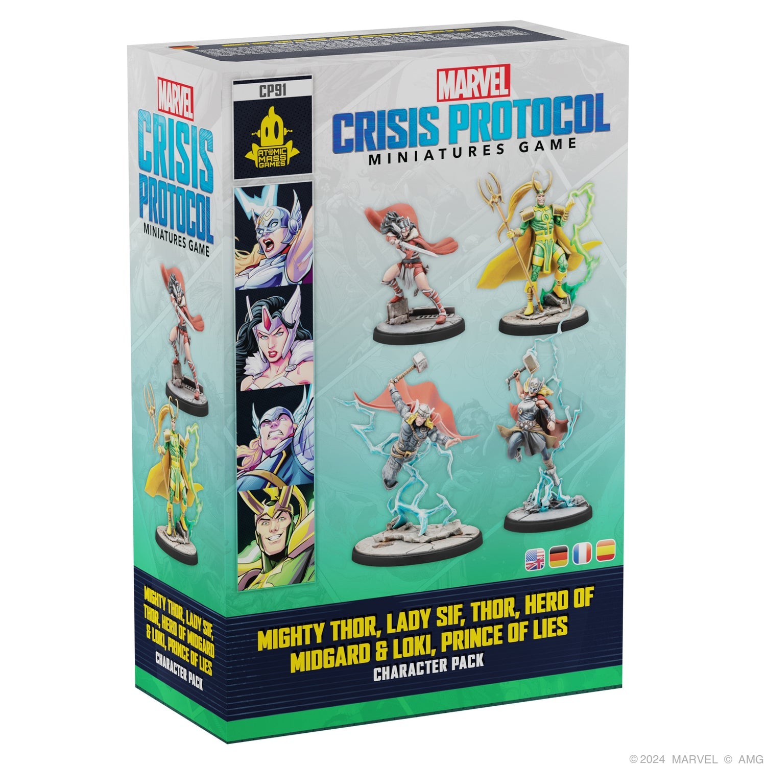 CP 91 Marvel Crisis Protocol: Mighty Thor, Lady Sif, Thor, Hero of Midgard & Loki, Prince of Lies | GrognardGamesBatavia