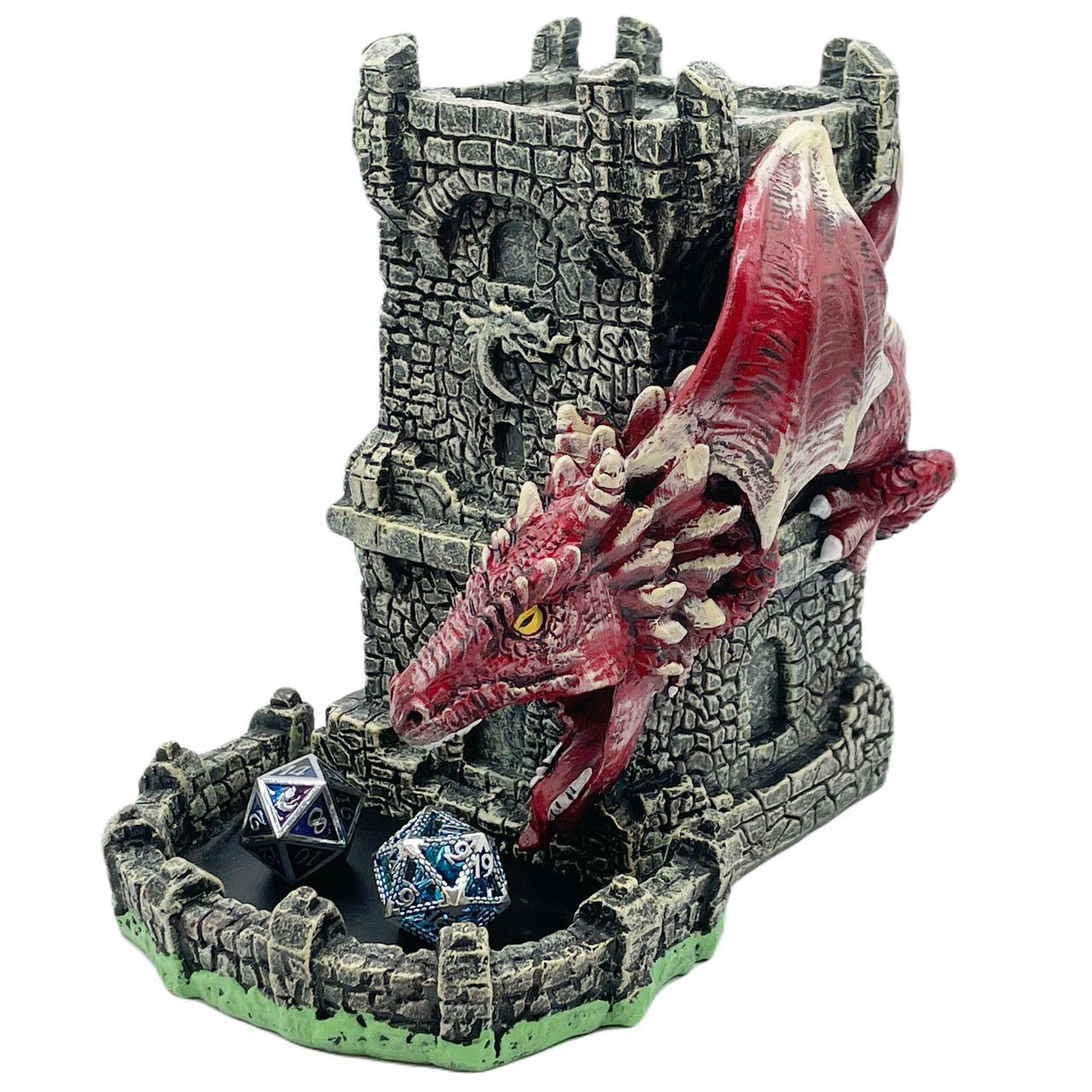 Old School Dice: Dragon's Fury Dice Tower - Red Dragon | GrognardGamesBatavia