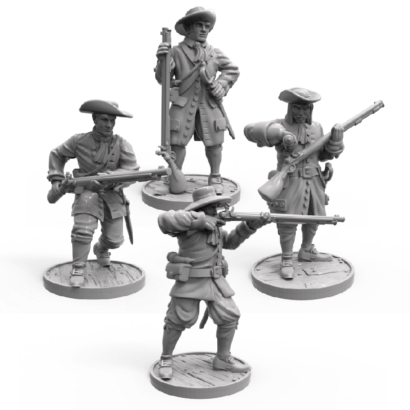 BLOOD & PLUNDER: North American Militia Unit | GrognardGamesBatavia