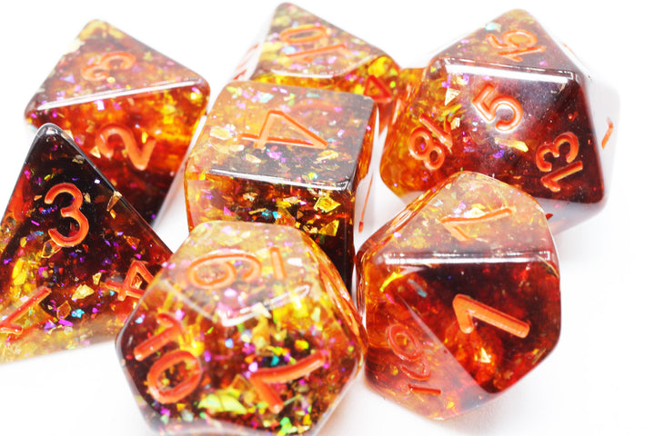 PUMPKIN LIGHT RPG DICE SET | GrognardGamesBatavia