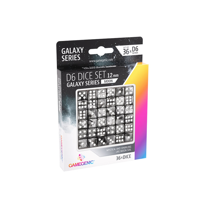 Galaxy Series - Moon - D6 Dice Set 12 mm (36 pcs) | GrognardGamesBatavia