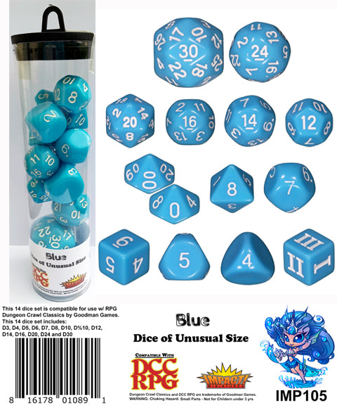 DCC Dice of Unusual Size: Blue Dice Set | GrognardGamesBatavia