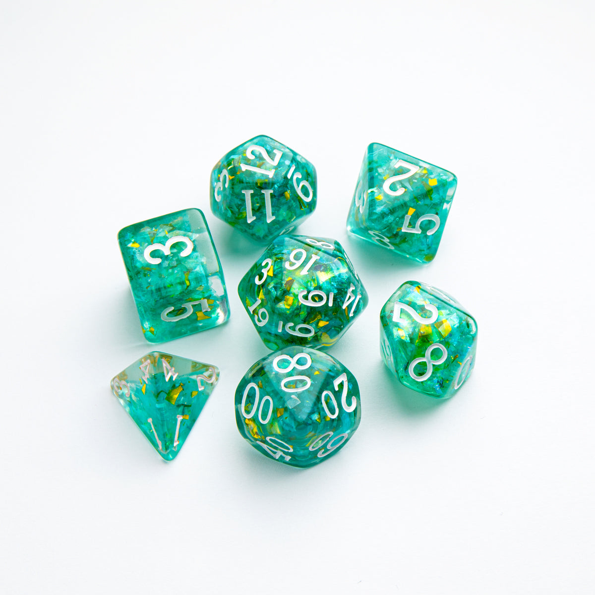 RPG Dice Set: Candy-like Series Mint (set of 7) | GrognardGamesBatavia