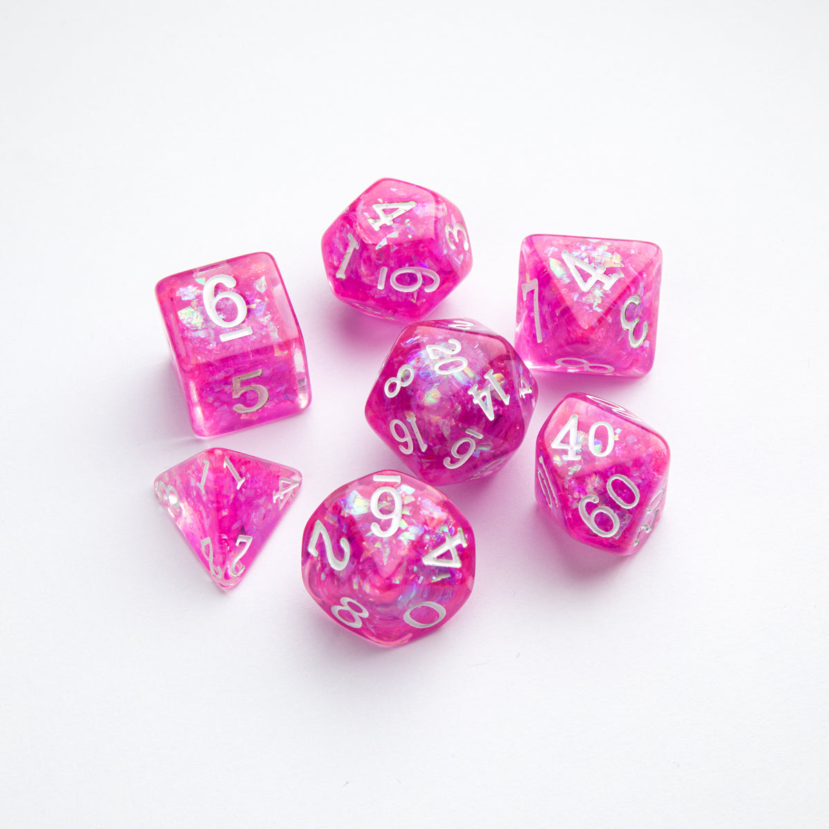 RPG Dice Set: Candy-like Series Raspberry (set of 7) | GrognardGamesBatavia