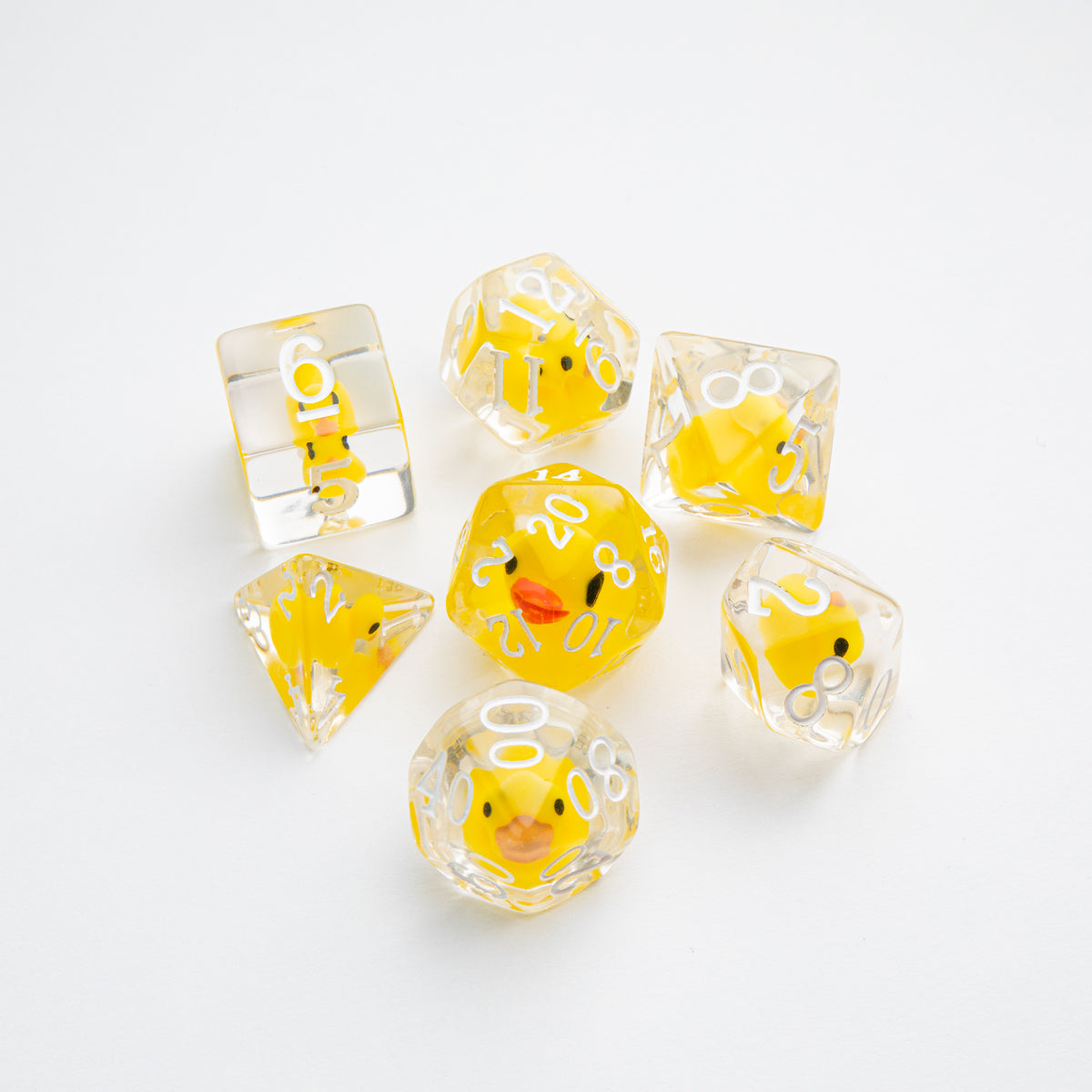 RPG Dice Set: Embraced Series Rubber Duck (set of 7) | GrognardGamesBatavia