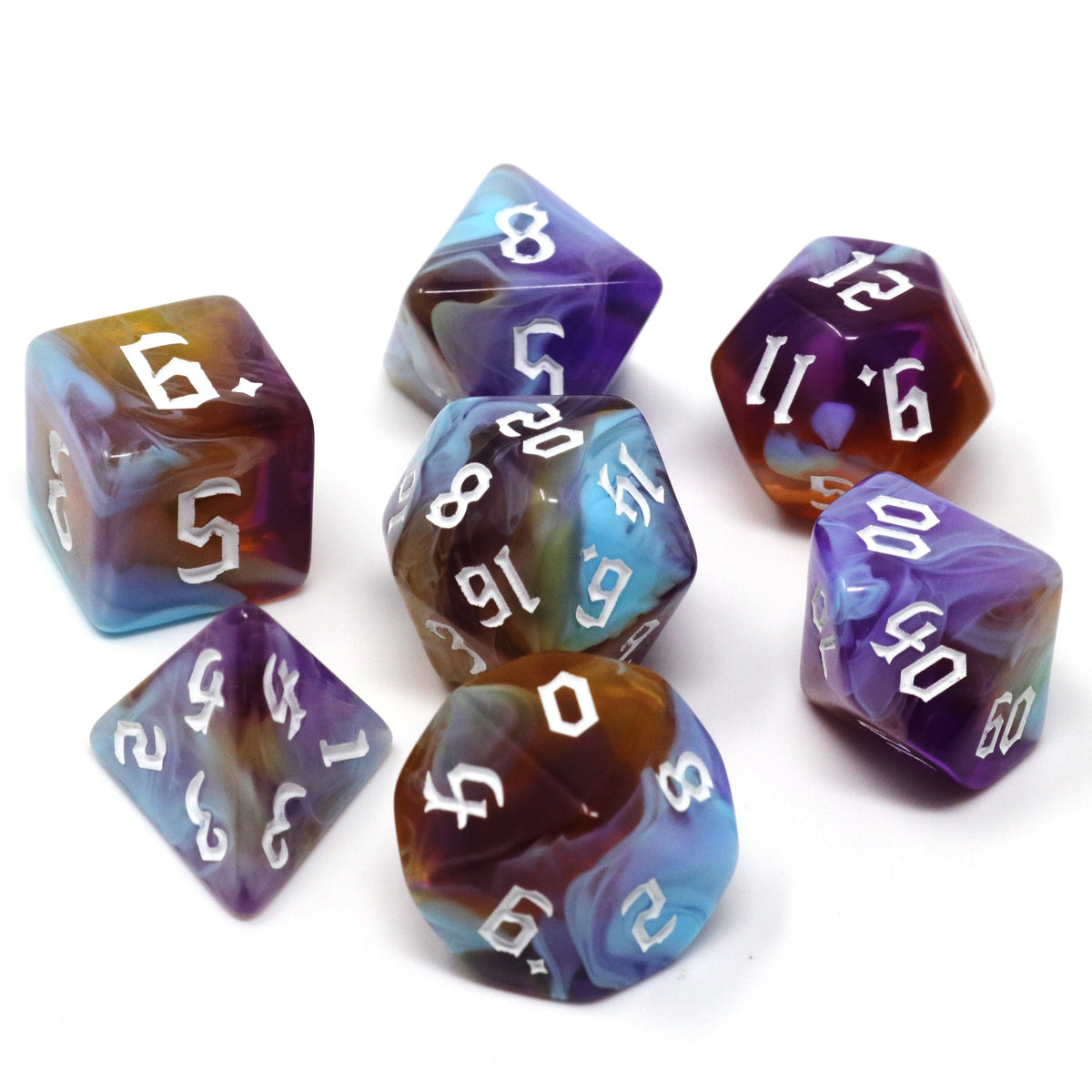 7pc RPG Set - Amethyst Sunset | GrognardGamesBatavia