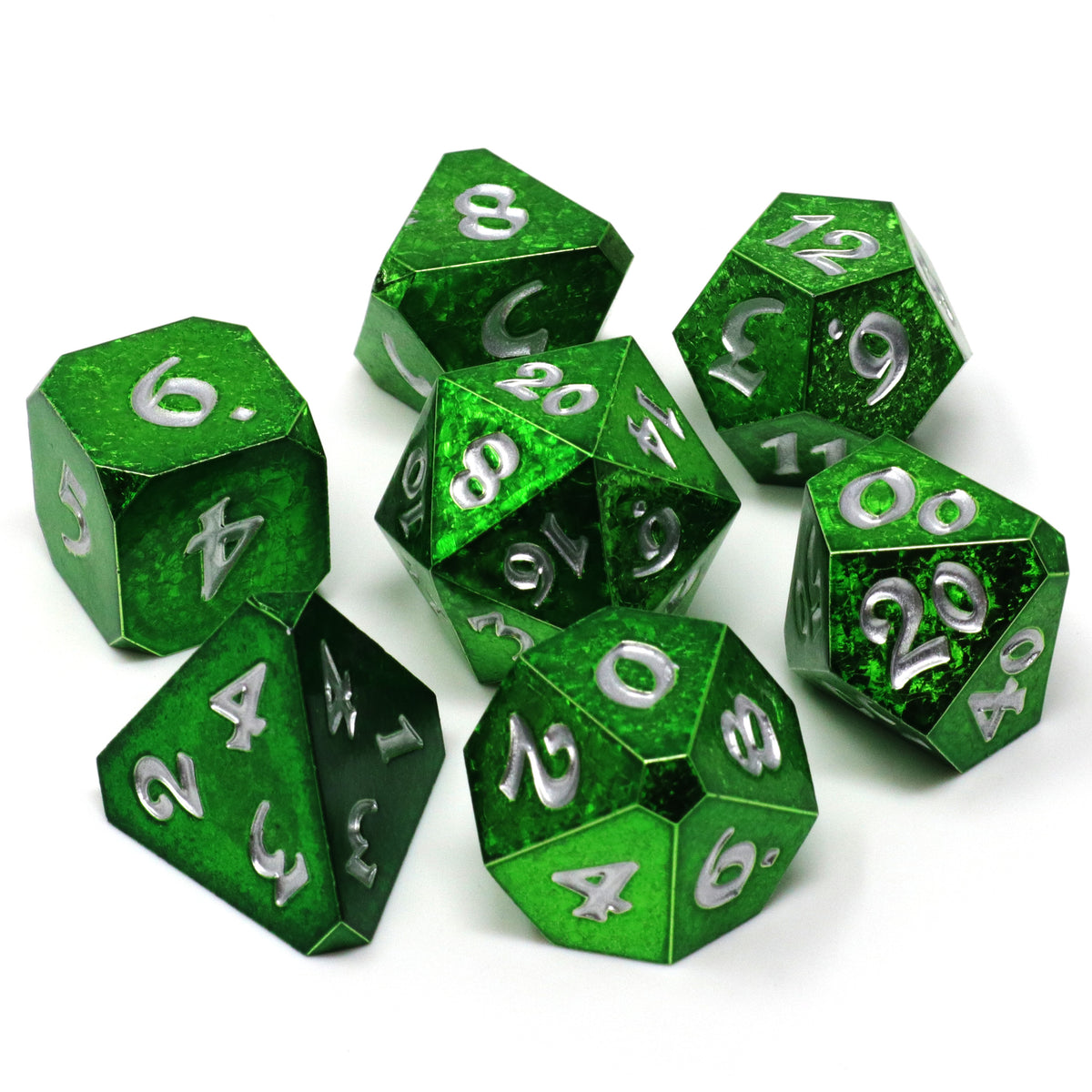 Die Hard Dice 7 Piece RPG set - Thornsinger with Silver | GrognardGamesBatavia