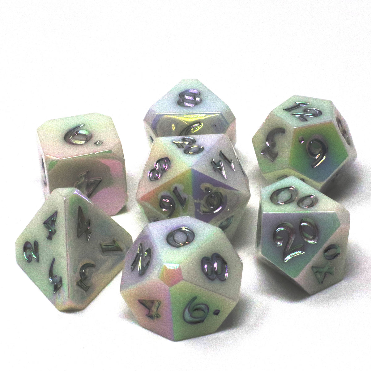 Die Hard Dice 7 Piece RPG set - Silver Linings | GrognardGamesBatavia