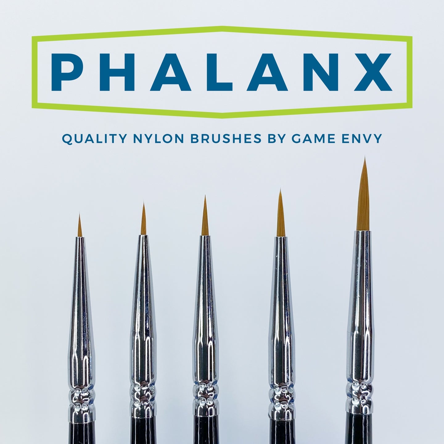 Game Envy Phalanx 5-Piece Nylon Brush Set | GrognardGamesBatavia