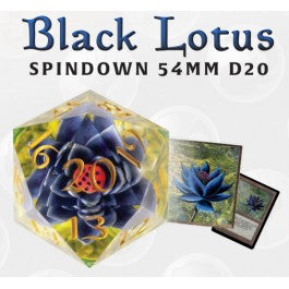 Sirius Dice Black Lotus 54mm Spindown D20 | GrognardGamesBatavia