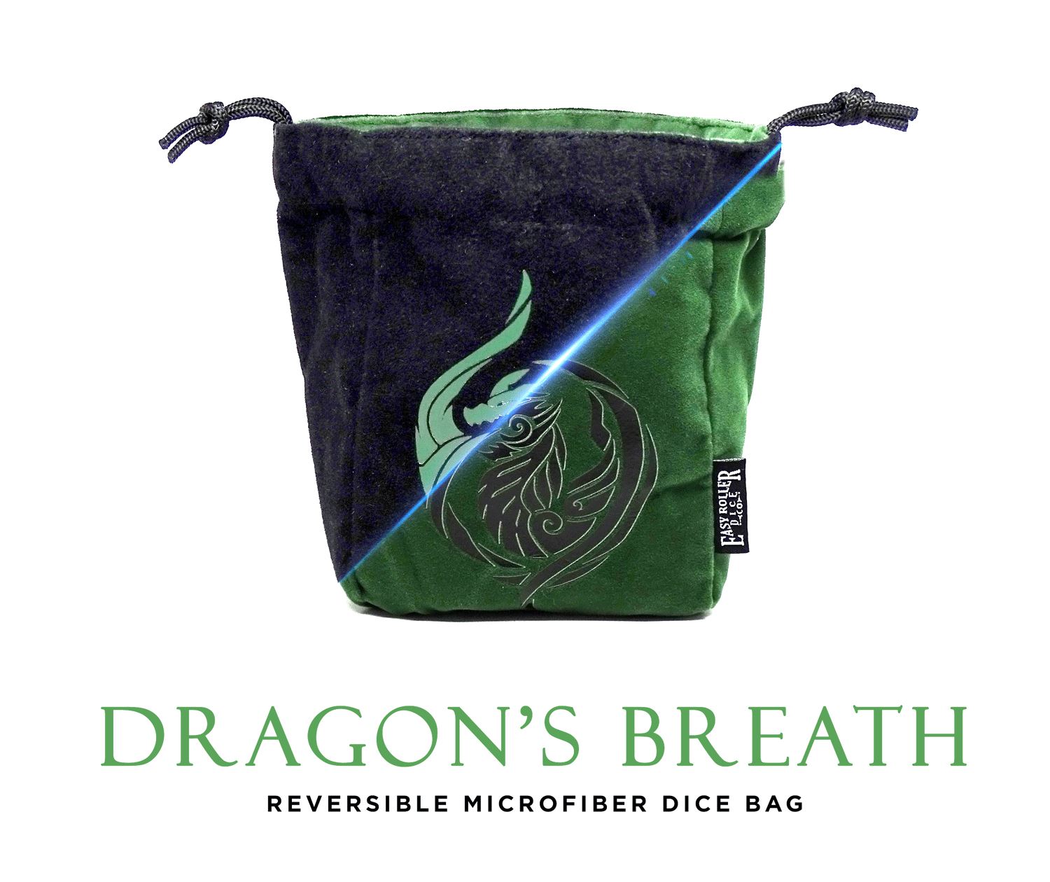 Easy Roller Dice - Reversible Microfiber Self-Standing Large Dice Bag - Dragon's Breath | GrognardGamesBatavia