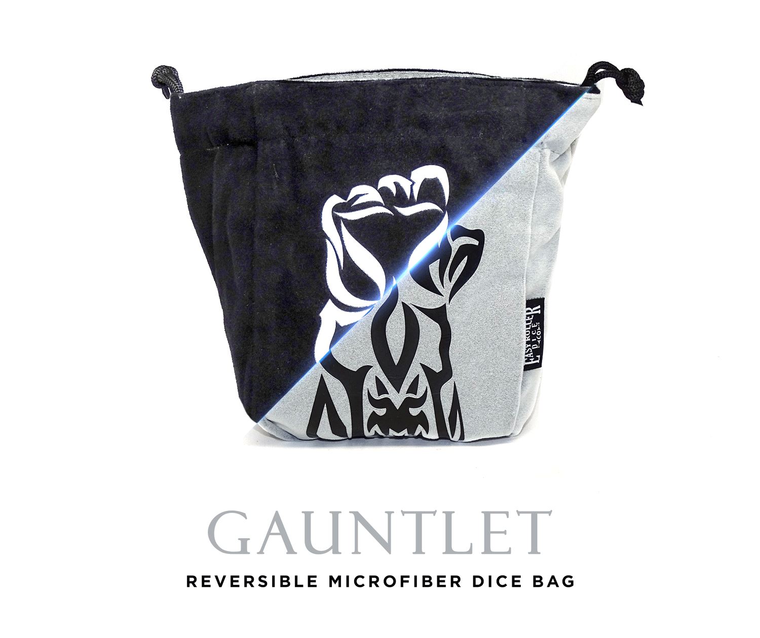 Easy Roller Dice - Reversible Microfiber Self-Standing Large Dice Bag - Gauntlet | GrognardGamesBatavia