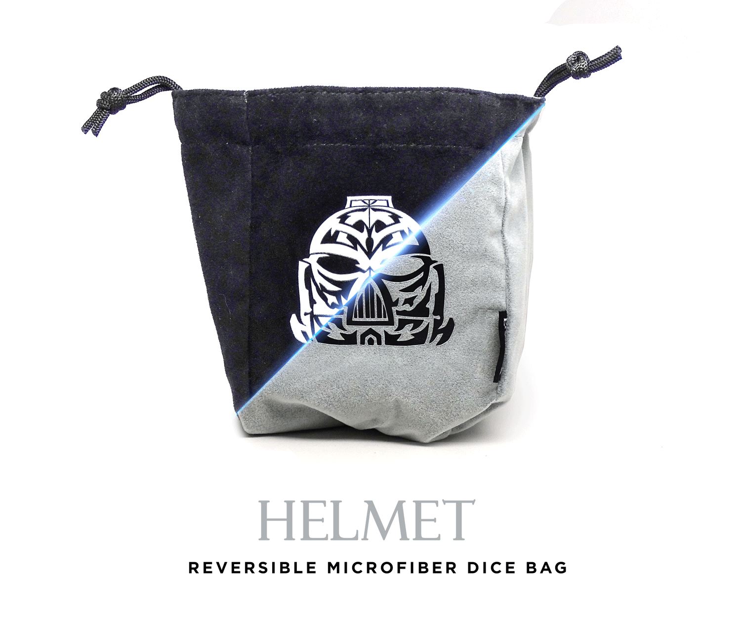 Easy Roller Dice - Reversible Microfiber Self-Standing Large Dice Bag - Helmet | GrognardGamesBatavia