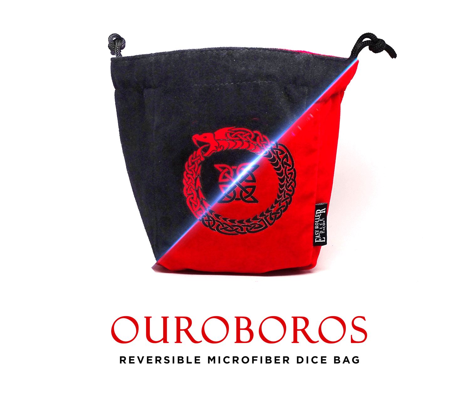 Easy Roller Dice - Reversible Microfiber Self-Standing Large Dice Bag - Ouroboros | GrognardGamesBatavia