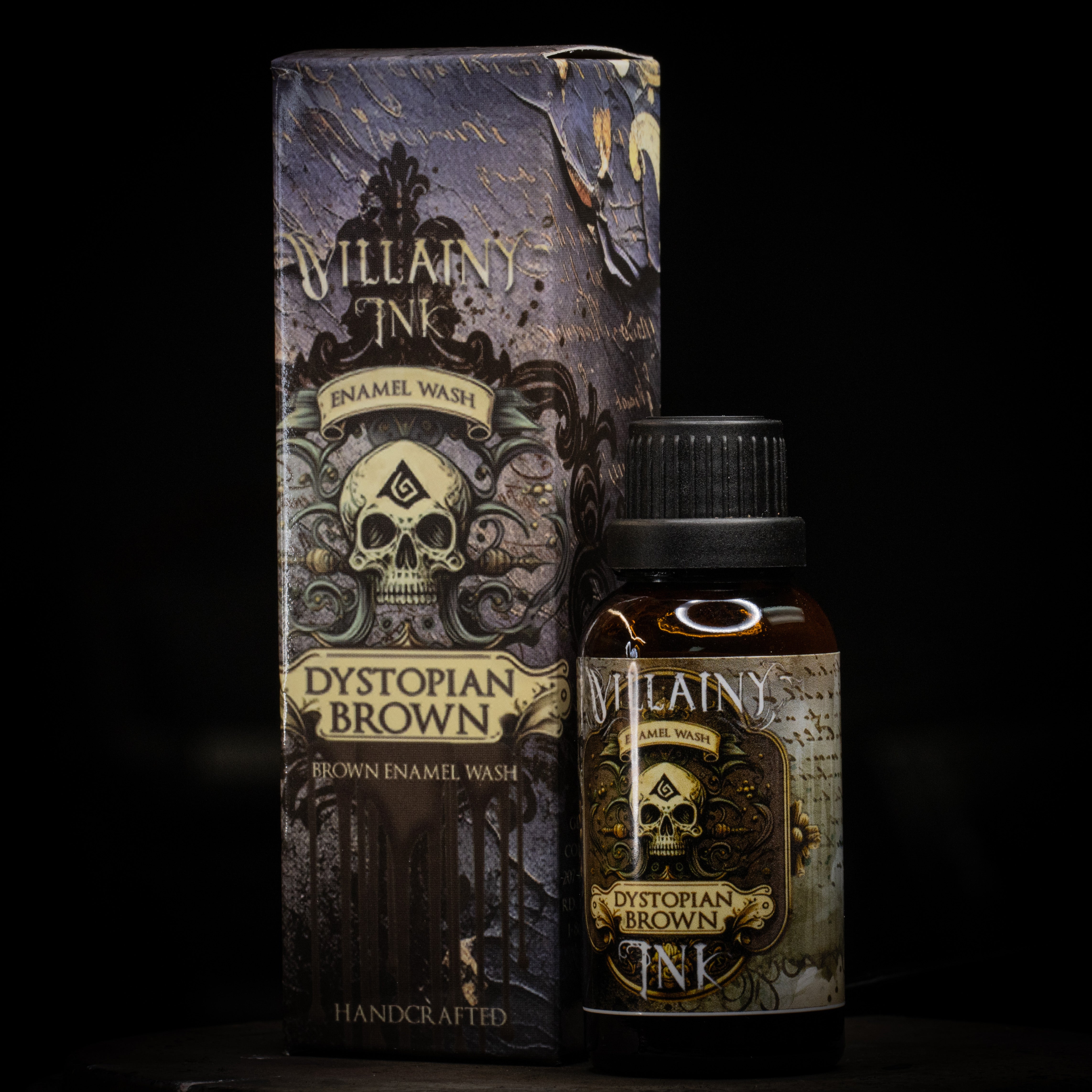 Villany Ink Dystopian Brown - Enamel Wash | GrognardGamesBatavia