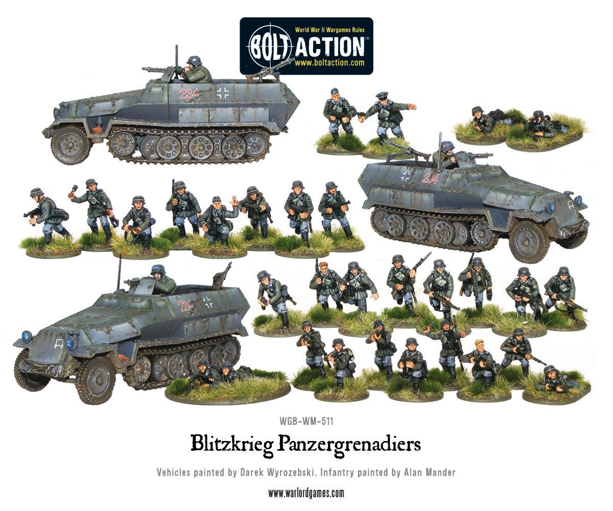 Bolt Action: Panzergrenadiers (30 Plus 3 Hanomags) | GrognardGamesBatavia