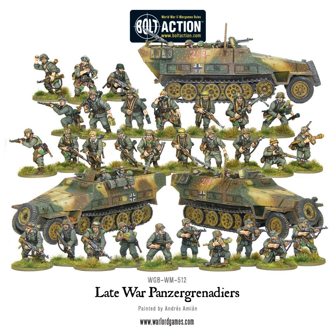 Bolt Action: Late War Panzergrenadiers (30 Plus 3 Hanomags) | GrognardGamesBatavia