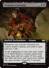 Demonic Covenant (Extended Art) [Duskmourn: House of Horror Commander] | GrognardGamesBatavia