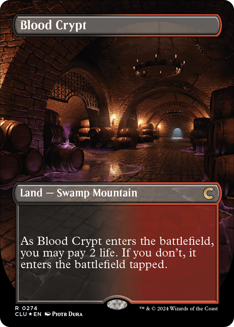 Blood Crypt (Borderless) [Ravnica: Clue Edition] | GrognardGamesBatavia
