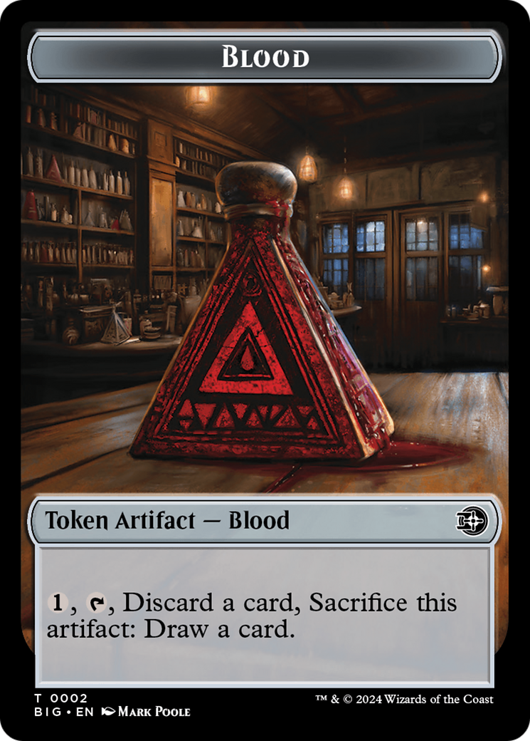 Blood // Plot Double-Sided Token [Outlaws of Thunder Junction: The Big Score Tokens] | GrognardGamesBatavia