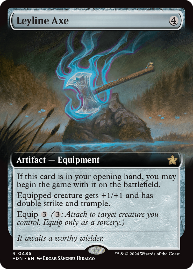 Leyline Axe (Extended Art) [Foundations] | GrognardGamesBatavia