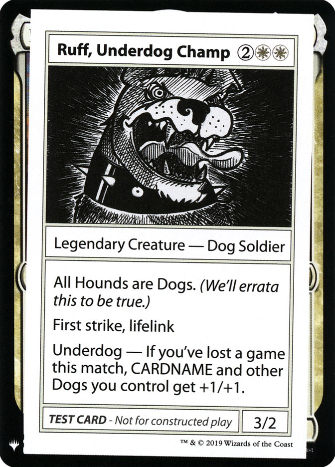 Ruff, Underdog Champ [Mystery Booster Playtest Cards] | GrognardGamesBatavia