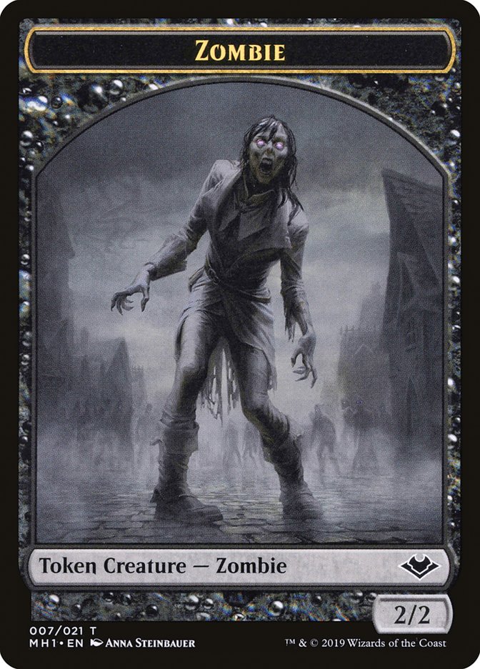 Marit Lage // Zombie Double-Sided Token [Modern Horizons Tokens] | GrognardGamesBatavia