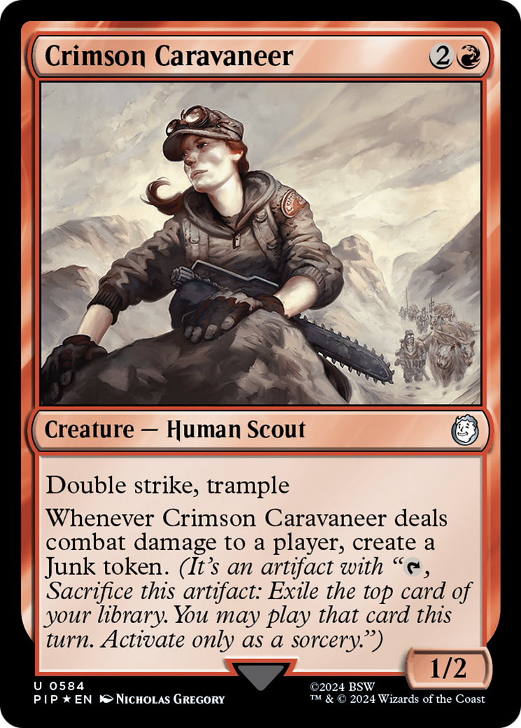 Crimson Caravaneer (Surge Foil) [Fallout] | GrognardGamesBatavia