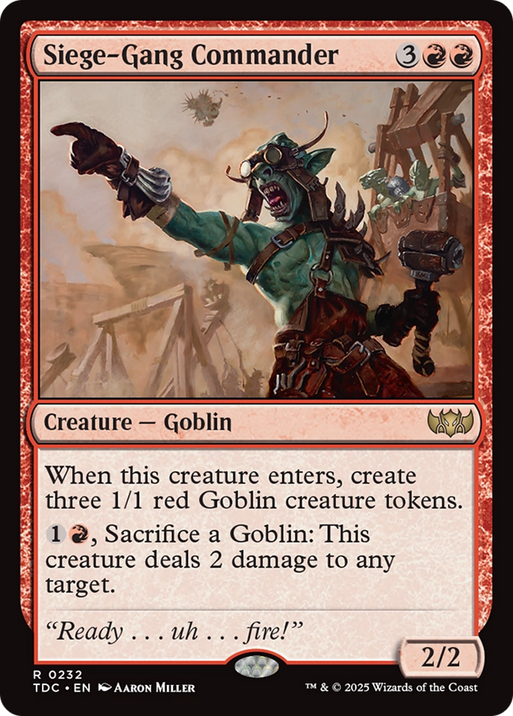 Siege-Gang Commander [Tarkir: Dragonstorm Commander] | GrognardGamesBatavia