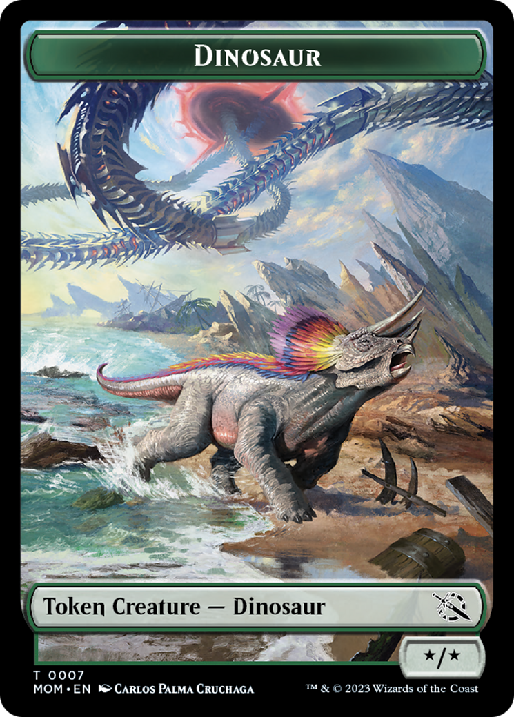 Dinosaur Token [March of the Machine Tokens] | GrognardGamesBatavia