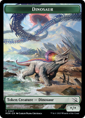 Soldier // Dinosaur Double-Sided Token [March of the Machine Tokens] | GrognardGamesBatavia