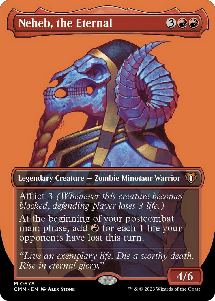 Neheb, the Eternal (Borderless Profile) [Commander Masters] | GrognardGamesBatavia