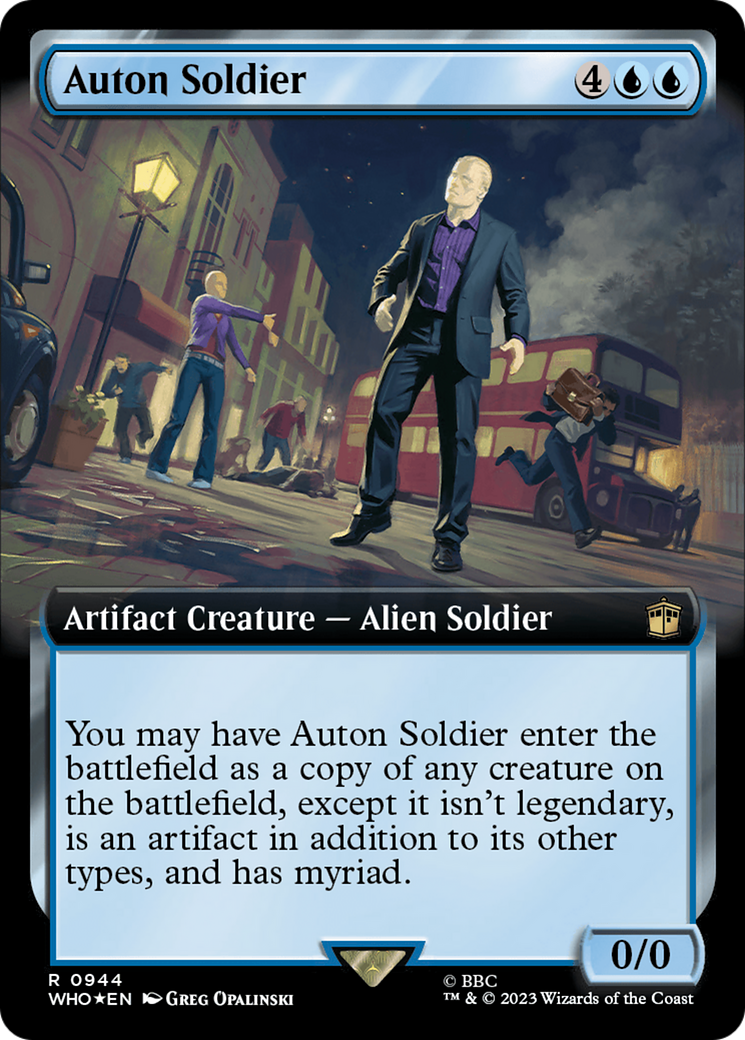 Auton Soldier (Extended Art) (Surge Foil) [Doctor Who] | GrognardGamesBatavia