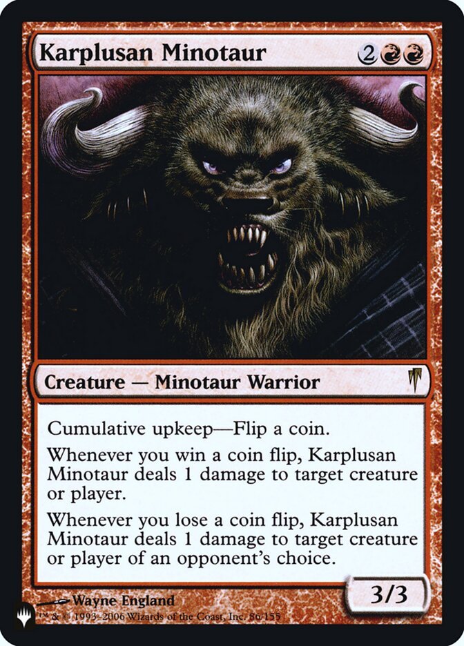 Karplusan Minotaur [Secret Lair: Heads I Win, Tails You Lose] | GrognardGamesBatavia