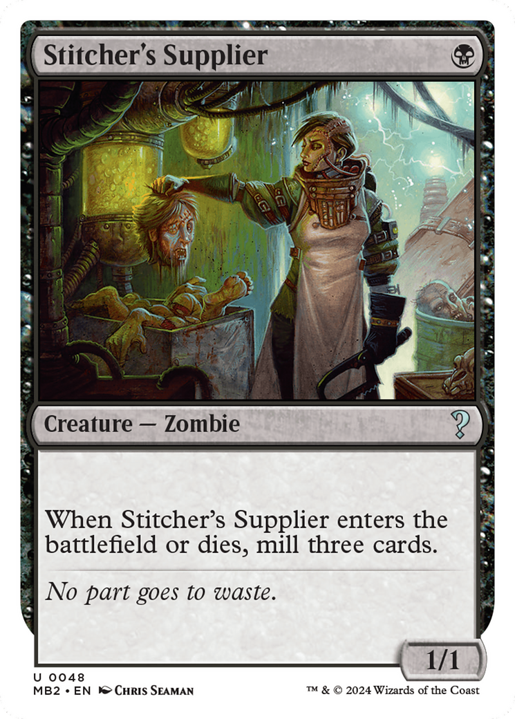 Stitcher's Supplier (White Border) [Mystery Booster 2] | GrognardGamesBatavia