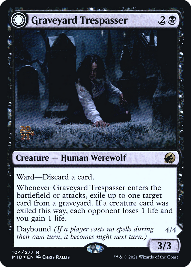 Graveyard Trespasser // Graveyard Glutton [Innistrad: Midnight Hunt Prerelease Promos] | GrognardGamesBatavia