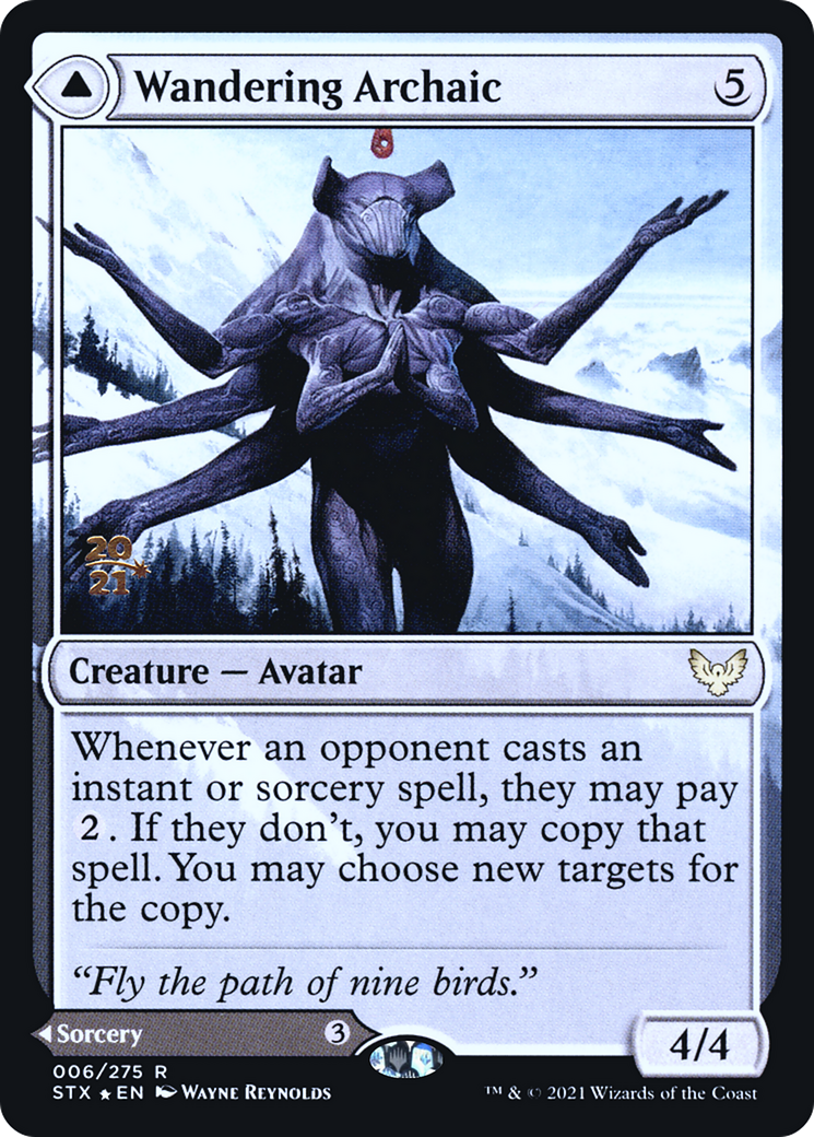 Wandering Archaic // Explore the Vastlands [Strixhaven: School of Mages Prerelease Promos] | GrognardGamesBatavia