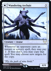 Wandering Archaic // Explore the Vastlands [Strixhaven: School of Mages Prerelease Promos] | GrognardGamesBatavia