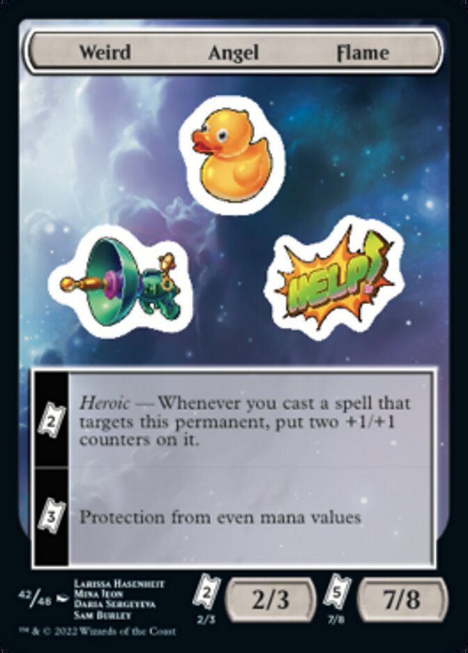 Weird Angel Flame [Unfinity Stickers] | GrognardGamesBatavia