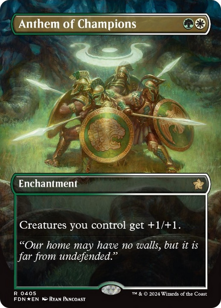 Anthem of Champions (Borderless Mana Foil) [Foundations] | GrognardGamesBatavia