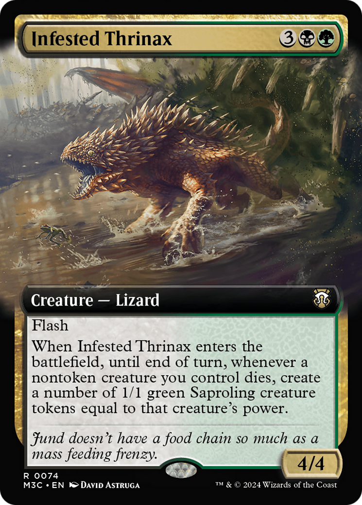 Infested Thrinax (Extended Art) (Ripple Foil) [Modern Horizons 3 Commander] | GrognardGamesBatavia