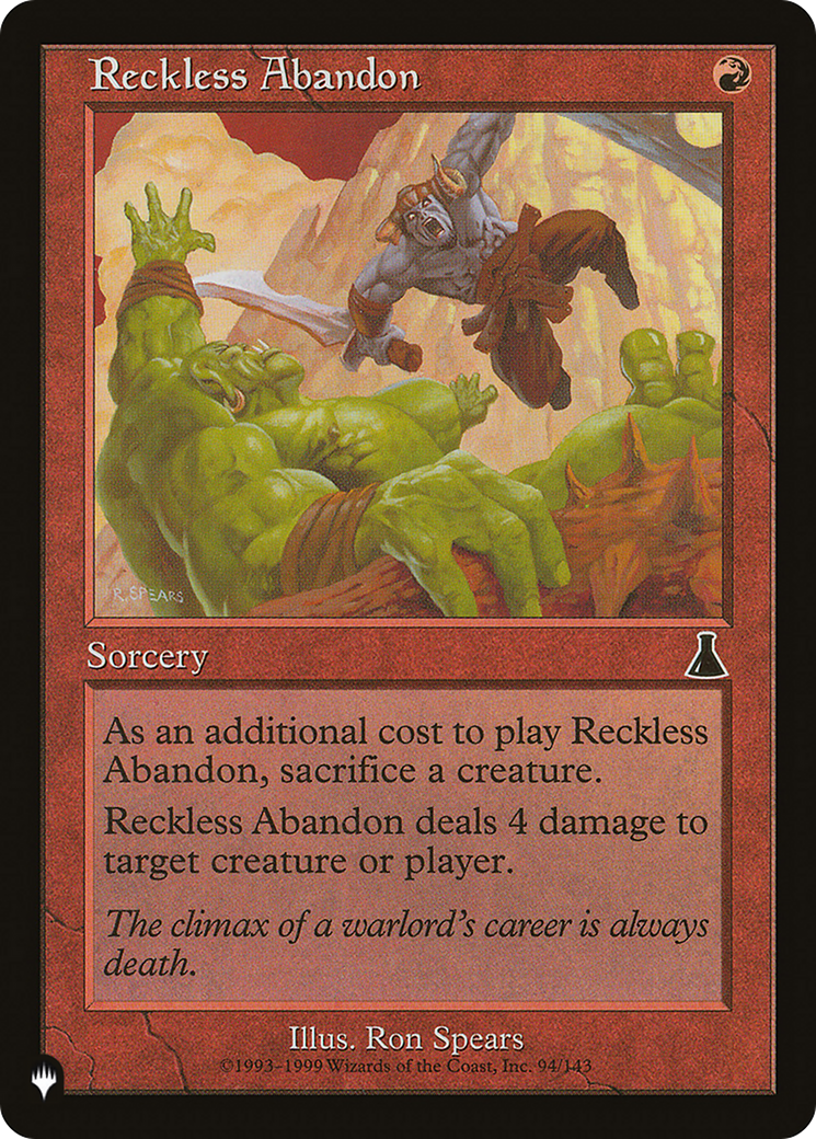 Reckless Abandon [The List Reprints] | GrognardGamesBatavia