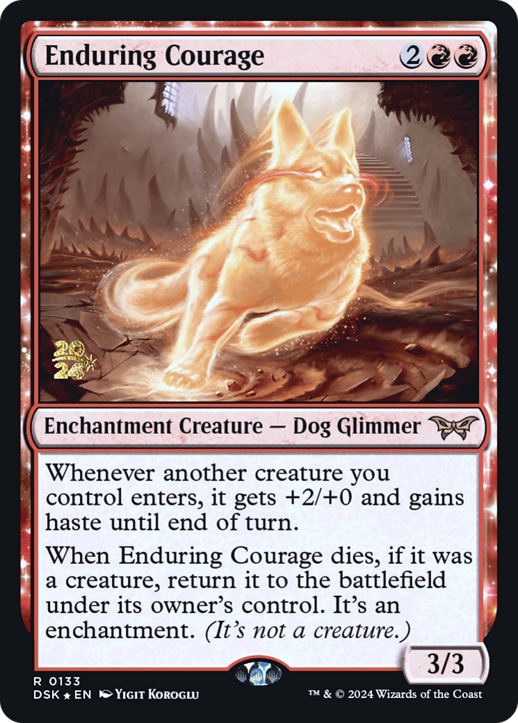 Enduring Courage [Duskmourn: House of Horror Prerelease Promos] | GrognardGamesBatavia