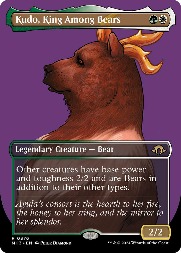 Kudo, King Among Bears (Borderless) [Modern Horizons 3] | GrognardGamesBatavia