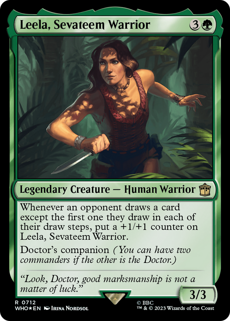 Leela, Sevateem Warrior (Surge Foil) [Doctor Who] | GrognardGamesBatavia