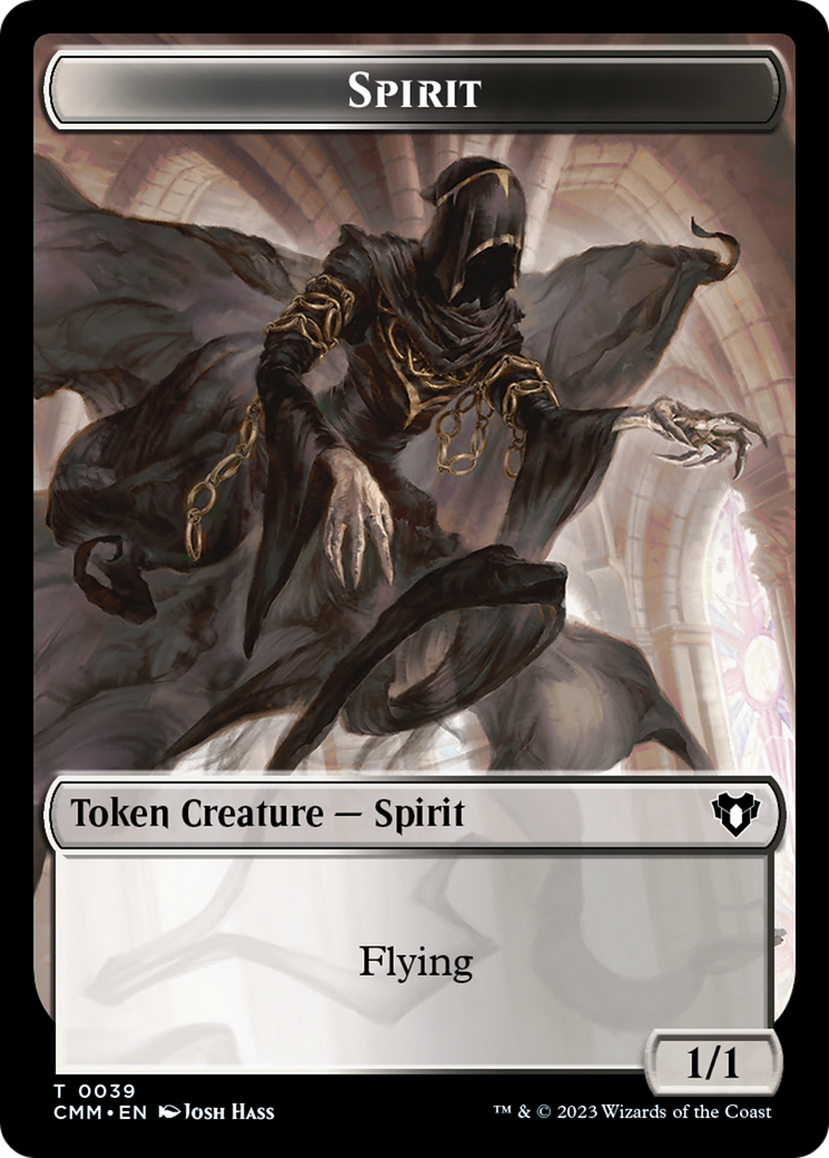 Spirit (0039) // Knight Double-Sided Token [Commander Masters Tokens] | GrognardGamesBatavia