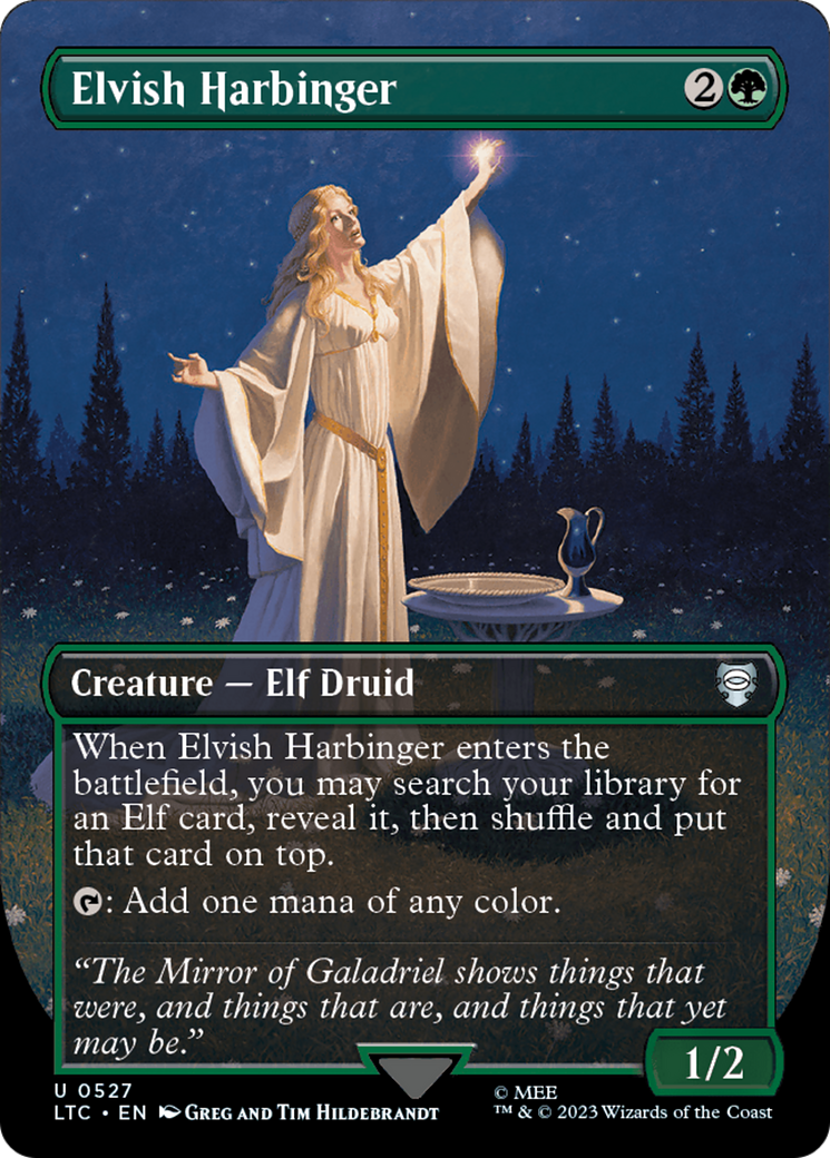 Elvish Harbinger (Borderless) [The Lord of the Rings: Tales of Middle-Earth Commander] | GrognardGamesBatavia